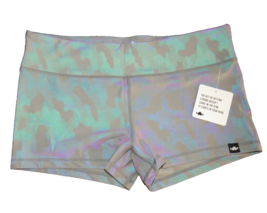 Wodbottom Women&#39;s XXL Gray Multi Camouflage Shimmery Active Yoga Shorty ... - £7.85 GBP