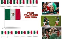 12 Pack Lot Mexico Mexican World Cup Soccer Car Flag Flags Car Window 18&quot; X 12&quot; - £55.29 GBP
