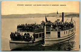 Steamer Newport and Barge Newport Oregon OR DB Postcard J6 - £6.97 GBP