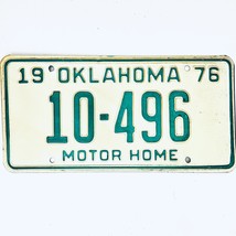 1976 United States Oklahoma Base Motor Home License Plate 10-496 - £14.70 GBP