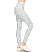 5-inch Long Yoga Style Banded Lined Multi Printed Knit Legging With High... - £6.05 GBP