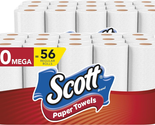 Scott Paper Towels Bulk 56 Regular Rolls 30 Mega Rolls 2 Packs of 15 White - $77.91