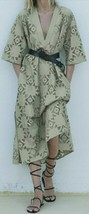 New  Zara Women&#39;s Embroidered Oversized Dress Kaftan Sage Green Small - £63.30 GBP