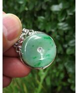Certificated Natural Grade A Light Green Jadeite Jade Pendant US0422 - $186.25
