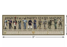 History of the United States Marines - Poster 1700&#39;s-2000&#39;s military (36&quot; X 11&quot;) - £14.13 GBP