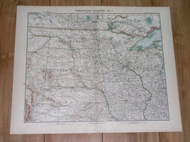1911 Antique Map Of North South Dakota Minnesota Wisconsin / Ontario Canada - £18.69 GBP