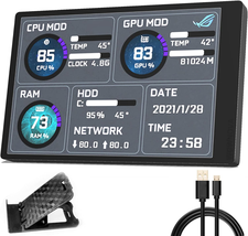 WOWNOVA English Version Computer Temp Monitor, PC Sensor Panel Display, PC Tempe - £42.82 GBP