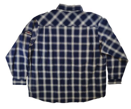 VANDISI FR Shirt Flame Resistant Shirt Blue Plaid Flannel 3XL CAT2-2112 Men's  Item image 2