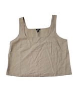 Express Women&#39;s Size Large Tank Top Lightweight Soft Linen Cropped Shirt - €16,91 EUR