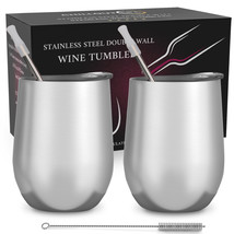 Stainless Steel Insulated Wine Tumbler - Stainless steel by Chillout Lif... - $25.65