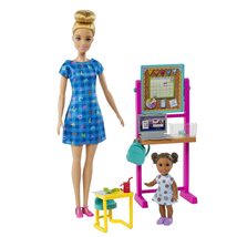 Barbie Careers Doll &amp; Playset, Teacher Theme with Brunette Fashion Doll,... - $24.57