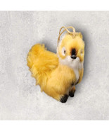 Plush Chipmunk Squirrel Hanging Fur Ornament, Animal Figure Christmas  - $12.17