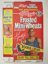 1995 MT Cereal Box KELLOGG&#39;S Frosted Mini-Wheats ROOKIE GRANT HILL [Y156... - £5.02 GBP