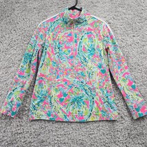 Lilly Pulitzer Skipper Popover Sweater Women XS Colorful 1/2 Zip Tropica... - £27.59 GBP