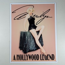 Marilyn Monroe Tin Metal Sign A Hollywood Legend 16 x 12 1/2 Design  - £11.22 GBP