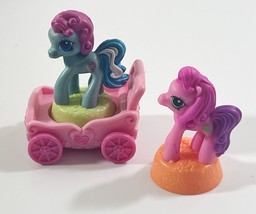 Lot of 2 My Little Pony Ponyville Figures McDonald’s 2007 2.5” Tall w/ Stroller - $8.90