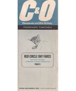 C&amp;O Chesapeake &amp; Ohio Railway Passenger Timetable Red Circle Fare April ... - €12,74 EUR