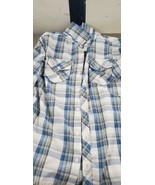 Aklima Boys Blue Plaid Long Sleeve Dress Shirt 10/12 - $13.67 CAD