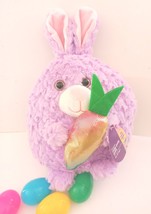 14&quot; Easter Bunny Plush Purple pink SOFT Rabbit Carrot NWT Free Fast Shipping! - £11.68 GBP
