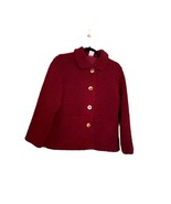 WONDER NATION Girls Size XL 14-16 Maroon Dark Red Teddy Bear Jacket - $368.02 MXN
