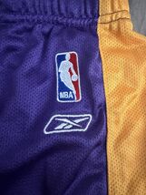 LA Lakers Reebok Basketball Athletic Gym Shorts Yellow Purple Youth Larg... - $19.75
