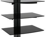 Ematic 2 Level Tempered Glass Shelf Mount - Entertainment Center, Cord M... - £36.50 GBP