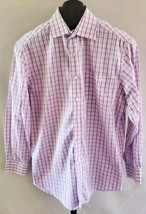 Tommy Bahama Red White &amp; Blue Plaid Button Down Shirt Mens Size 16 32/33 - £15.51 GBP