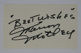 Marion Motley Signed 3x5 Index Card Cleveland Browns Autographed HOF - £27.68 GBP