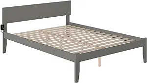AFI Orlando King Platform Bed with Open Footboard and Turbo Charger in Grey - £534.23 GBP