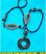 Philippine  Muslim Ethnic / Necklace horn water buffalo beads  tribal - $273.80 MXN