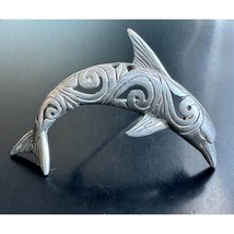 925 STERLING SILVER DOLPHIN BROOCH SKY - $42.47