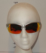 Piranha Silver Red Sport Sunglasses Mirror Shield Lens Wrap UV400 Men&#39;s ... - $24.70