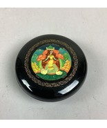 Vintage Russian Hand Made Lacquer Trinket Jewelry Box - 3.5” - $14.84