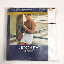 Jockey Pouch Big Man Boxer Briefs White 2 Pack Size 3XL NEW XXXL 2010 - £15.55 GBP