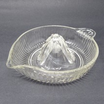 Clear Ribbed Glass Juicer Reamer with Handle and Spout Vintage  - $8.99