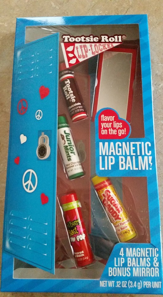 Primary image for Tootsie Roll Magnetic Lip Balm , Lip Locker Chapstick , Mirror Gift Set, 4 Magne