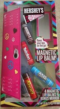 Hershey&#39;s Magnetic Lip Balm , Lip Locker Chapstick , Mirror Gift Set, 4 ... - £19.74 GBP