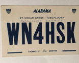 Vintage Ham radio Amateur Card WA4HSK Tuscaloosa Alabama - $4.94