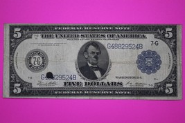 1914 $5 Five Dollars Chicago Federal Reserve Note FR 871 B Guaranteed Ge... - $144.99