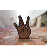 West Coast &quot;W&quot; Hand Sign Patch (Brown) - $17.71 CAD