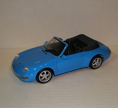 PORSCHE 911 Carrera Cabriolet 1994 by MAISTO Blue Diecast Car Model Mini 1 / 18 - £29.22 GBP