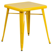 23.75SQ Yellow Metal Table CH-31330-29-YL-GG - £96.68 GBP