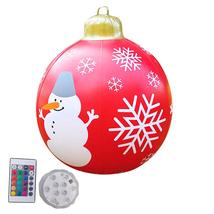 Inflatable Christmas Ball Light Up Gaint Balloon Ornaments Holiday Decor - £29.53 GBP