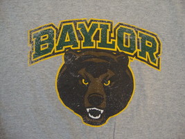NCAA Baylor Bears College University Fan Mascot Bears Gray Distressed T ... - £11.62 GBP