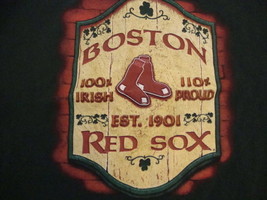 MLB Boston Red Sox Baseball Fan Graphic Print T Shirt L - £11.72 GBP