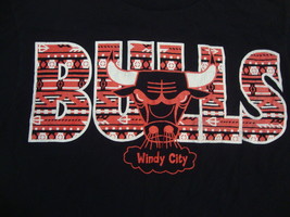 NBA Chicago Bulls Windy City National Basketball Fan Black T Shirt S - £11.84 GBP