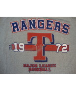 MLB Texas Rangers Major League Baseball Fan Distressed Classic Gray T Sh... - £11.67 GBP