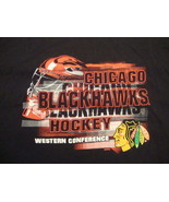 NHL Chicago Blackhawks National Hockey League Fan Black T Shirt L - £11.72 GBP