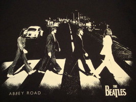 The Beatles Classic Abbey Road Rock Pop MUSIC Black T Shirt L - £12.42 GBP