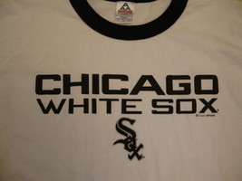 MLB Chicago White Sox Major League Baseball Fan White Ringer T Shirt L - £12.03 GBP